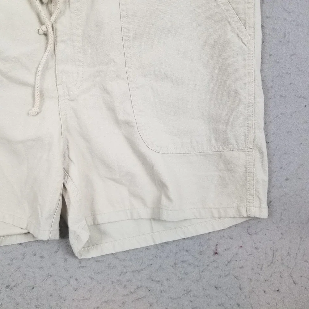 Weekender Shorts Mens 40 Beige Chino Cotton Elastic Waist 6 Inseam Casual Travel